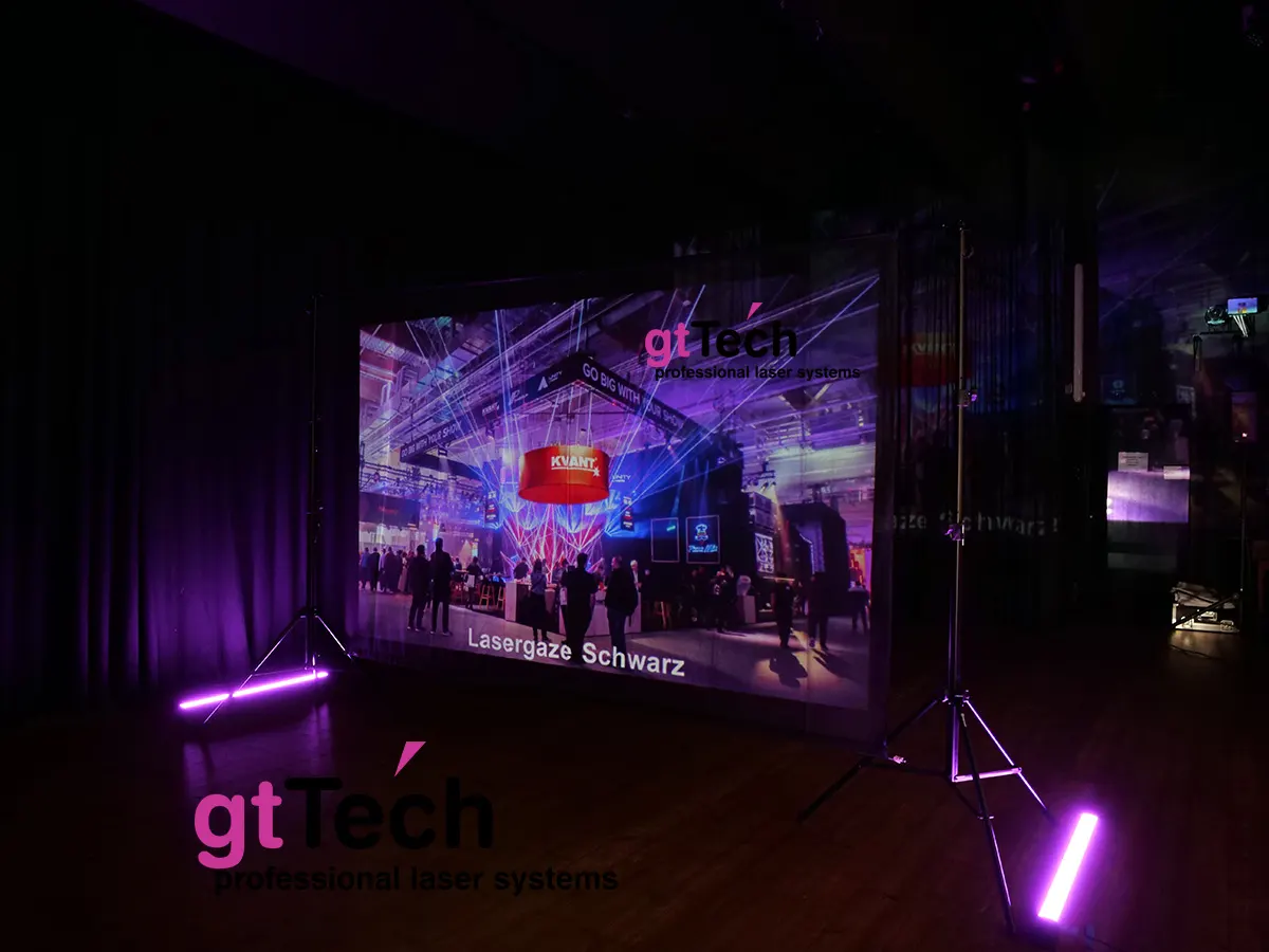 Lasergaze schwarz Aufpro Beamer