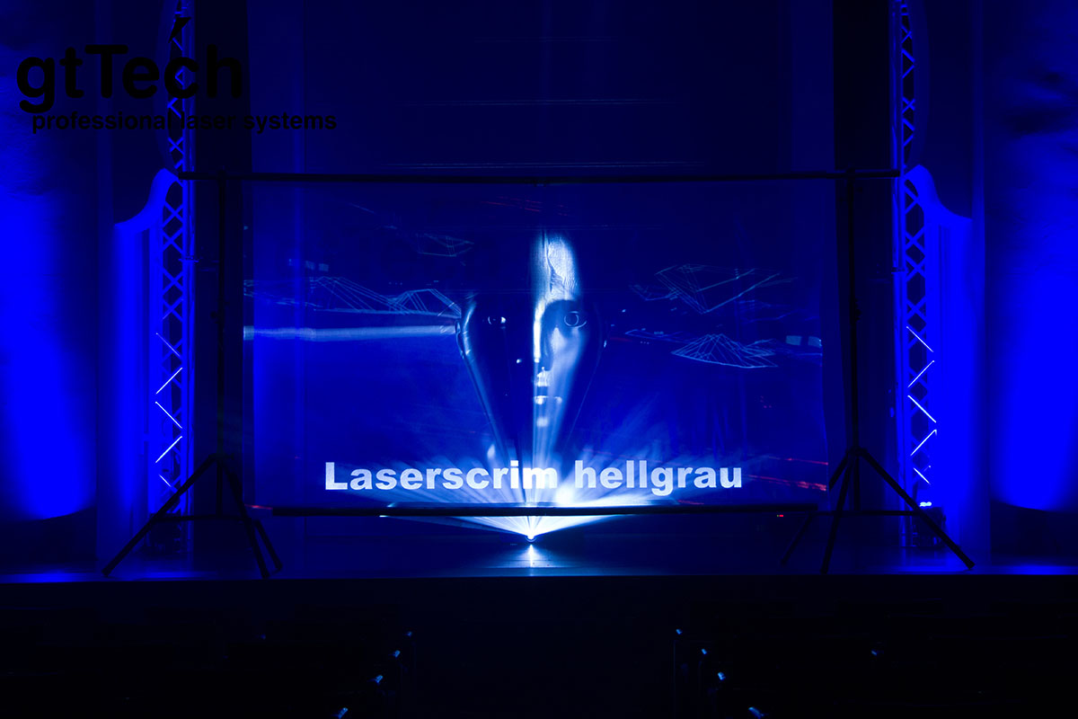 Laserscrim hellgrau transparenter Bühnenstoff Laserscrim hellgrau transparenter Bühnenstoff