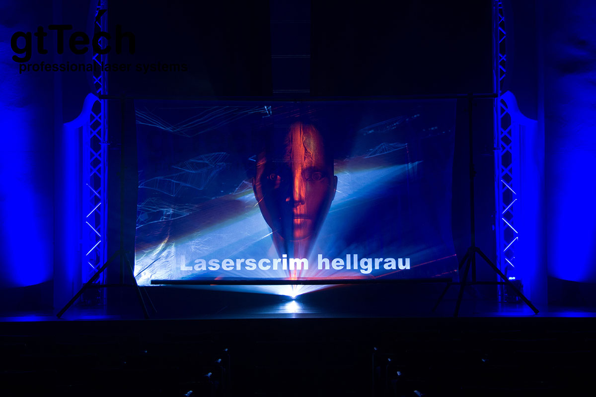 Laserscrim hellgrau transparenter Bühnenstoff Laserscrim hellgrau transparenter Bühnenstoff