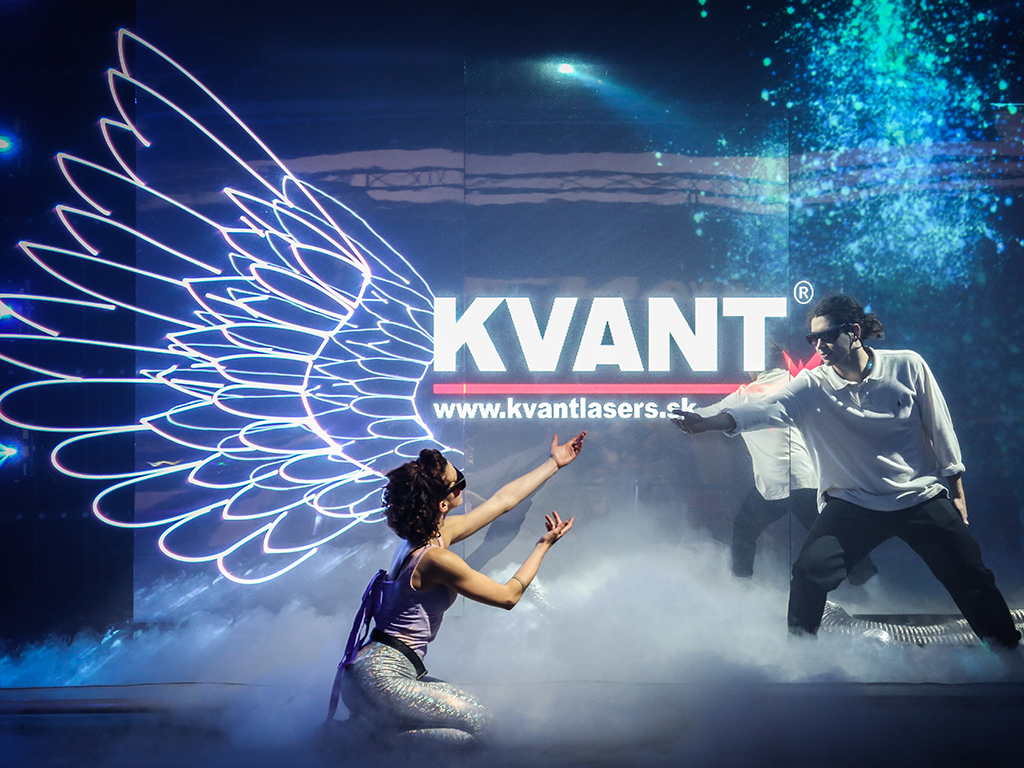 Lasergaze weiß - Projektion auf Lasergewebe mit Beamer